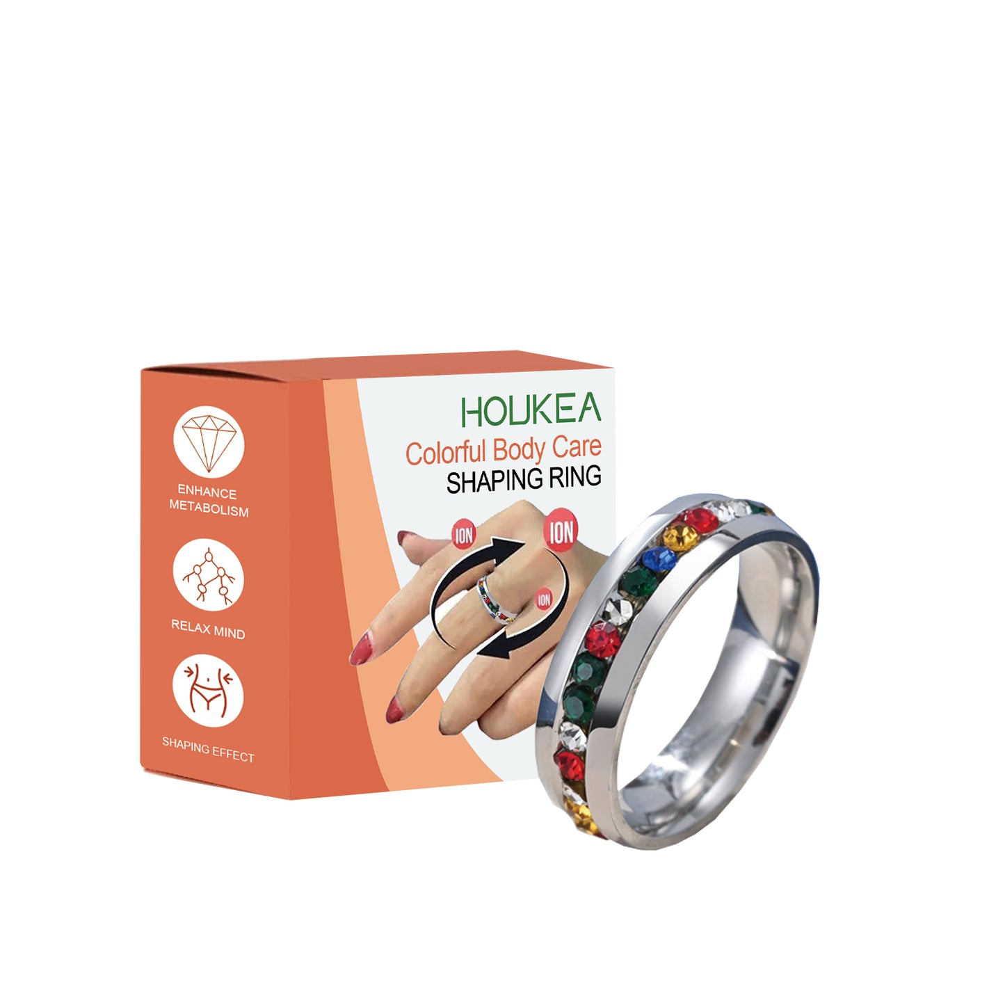 Houkea Color Ring Color Ring Beautiful Simple Accessories Body Care Daily Fashion Trend Jewelry