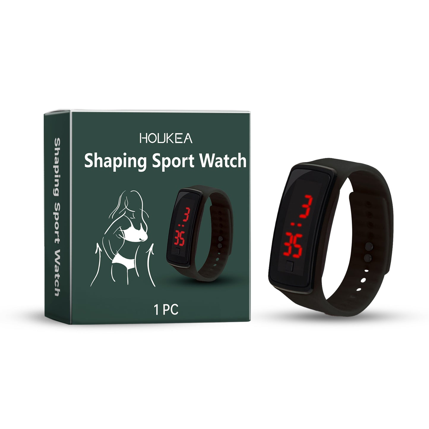 Houkea Fashion Sports Watch Sports Watch Time Management Outdoor Fitness Fashion Sports Wind Bracelet