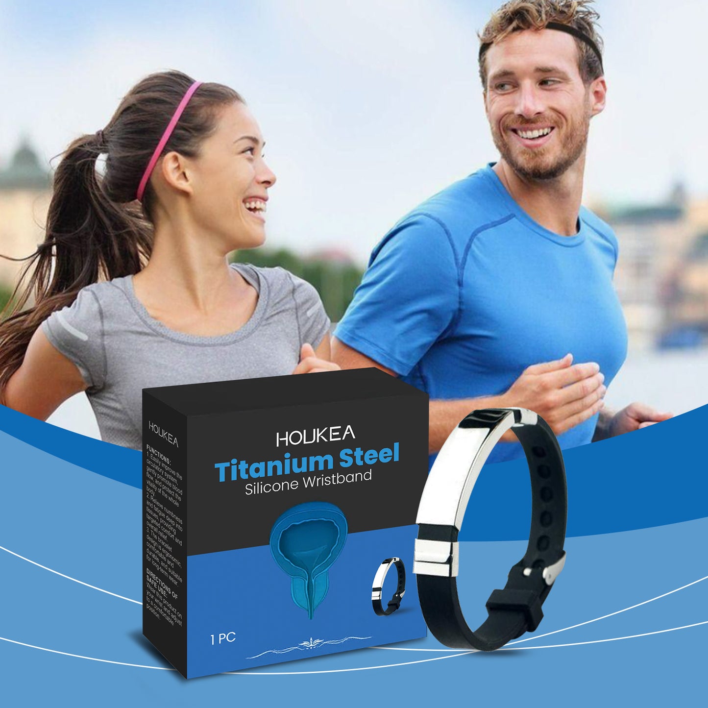 Houkea Body Care Wristband Daily Portable Body Outdoor Discomfort Relief Sports Comfortable Bracelet