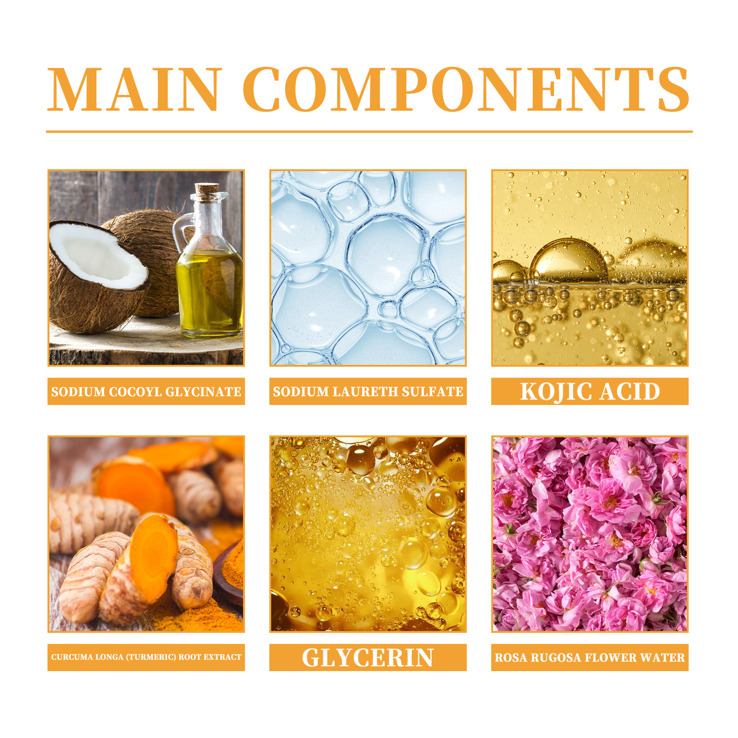 Hoygi Turmeric Facial Cleanser Deep Cleansing Facial Skin Fades Acne Mark Pockmarks Moisturizing Whitening Skin