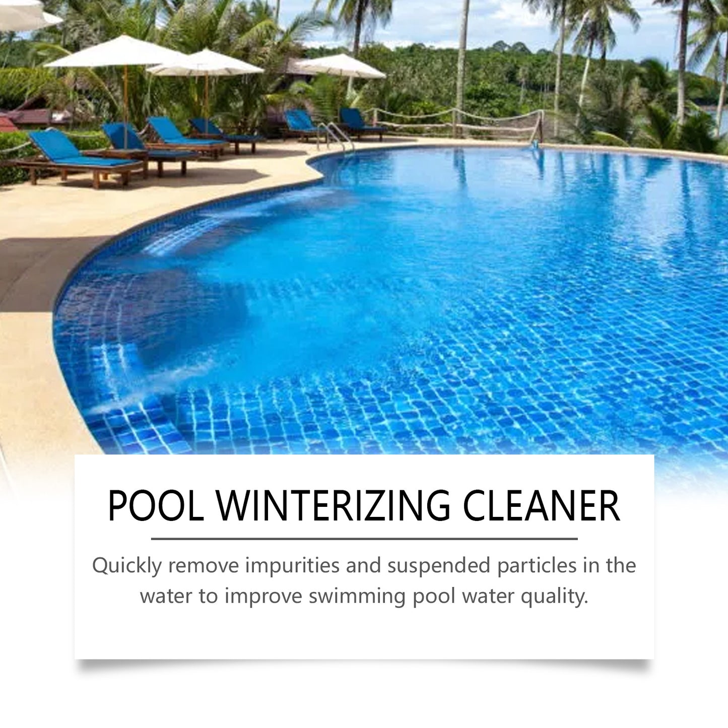 HozoneX Swimming Pool Water Quality Clarifying Agent Used to Improve Water Quality of Household Public Outdoor Swimming Pool Cleaning Agent