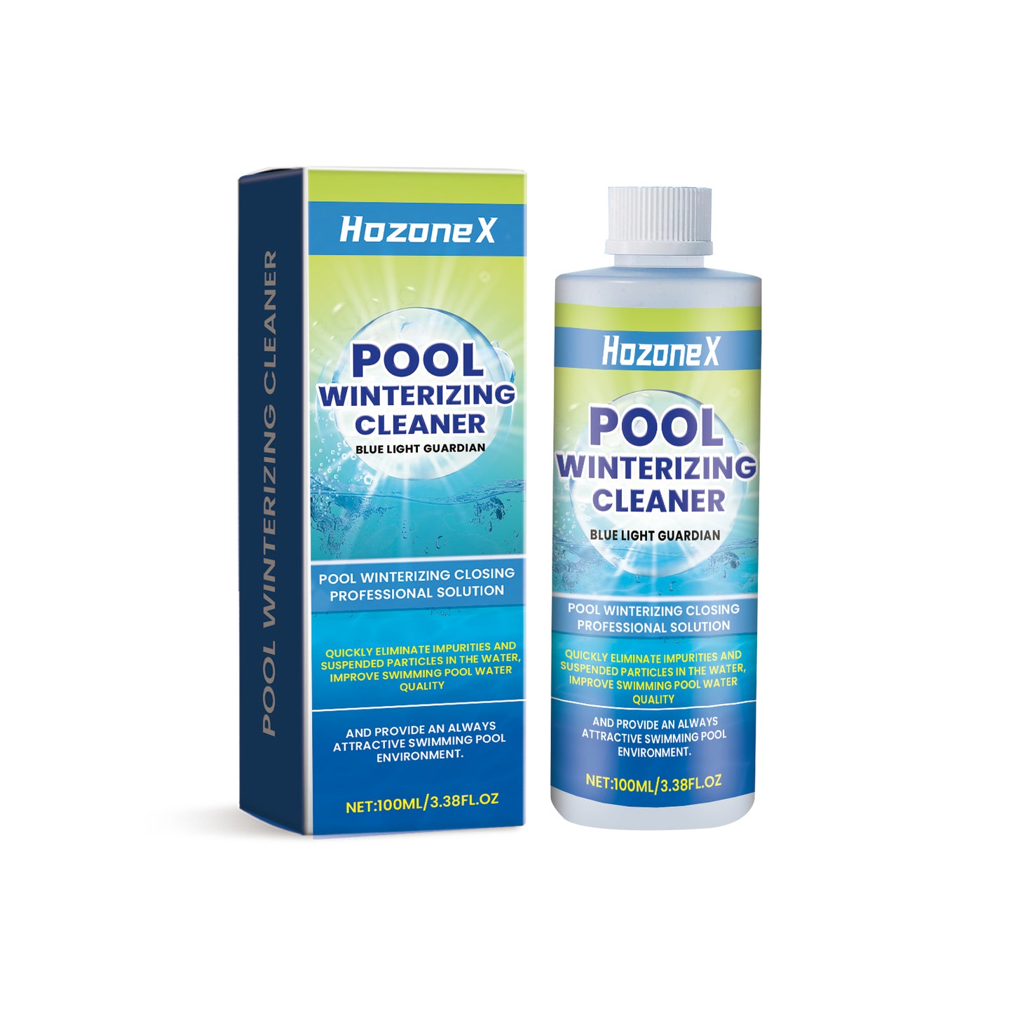 HozoneX Swimming Pool Water Quality Clarifying Agent Used to Improve Water Quality of Household Public Outdoor Swimming Pool Cleaning Agent