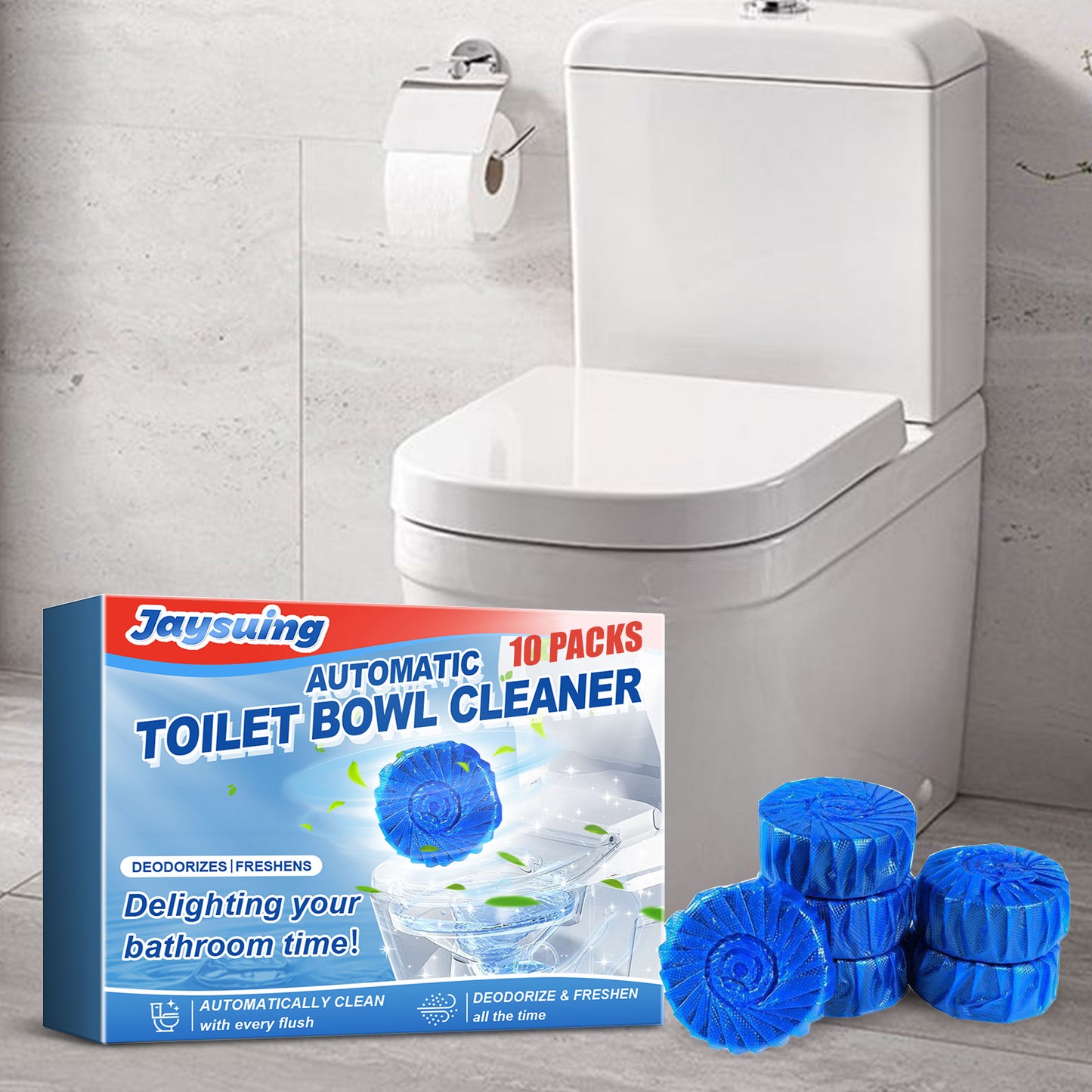 Jaysuing Toilet Blue Bubble Cleaning Block Household Descaling Deodorant Deodorant Fresh Cleaning Block for Toilet