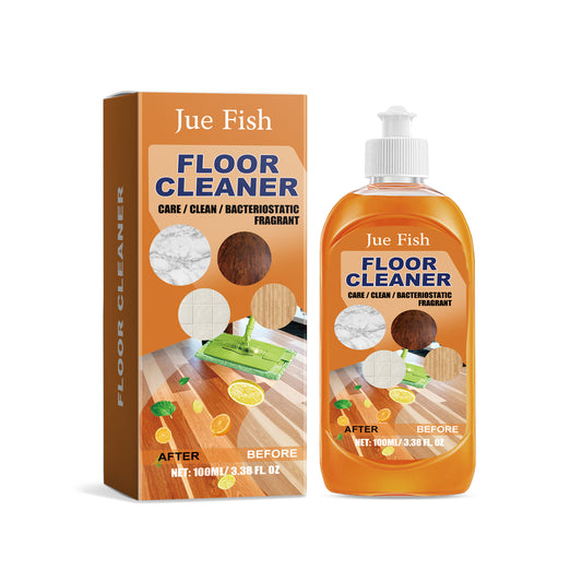 Jue-Fish floor cleaner wood floor cleaning polishing brightening strong decontamination tile cleaner
