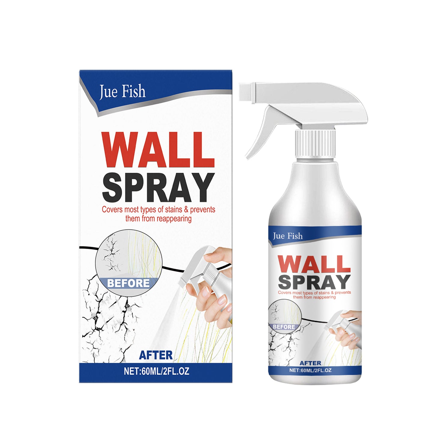 Jue-Fish wall straight spray paint repair household cover stains wall shedding indoor renovation straight spray paint