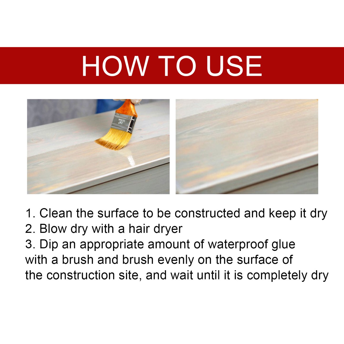 Jue-Fish Transparent Leak Mend Waterproof Adhesive Free Brick Toilet Kitchen Floor Tile Coating Waterproofing Agent