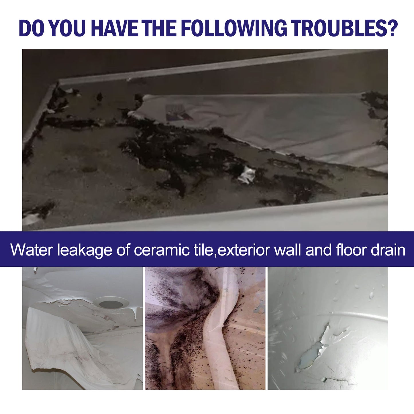 Jue-Fish Transparent Leak Mend Waterproof Adhesive Free Brick Toilet Kitchen Floor Tile Coating Waterproofing Agent