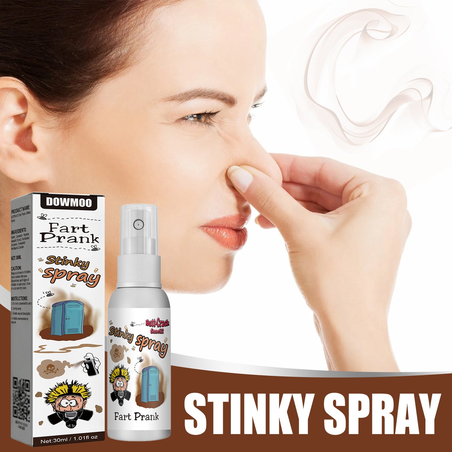 Dowmoo Smelly Fart Spray Trick Funny Lasting Scent Entertainment Smelly Smelly Decompression Toy Liquid Spray