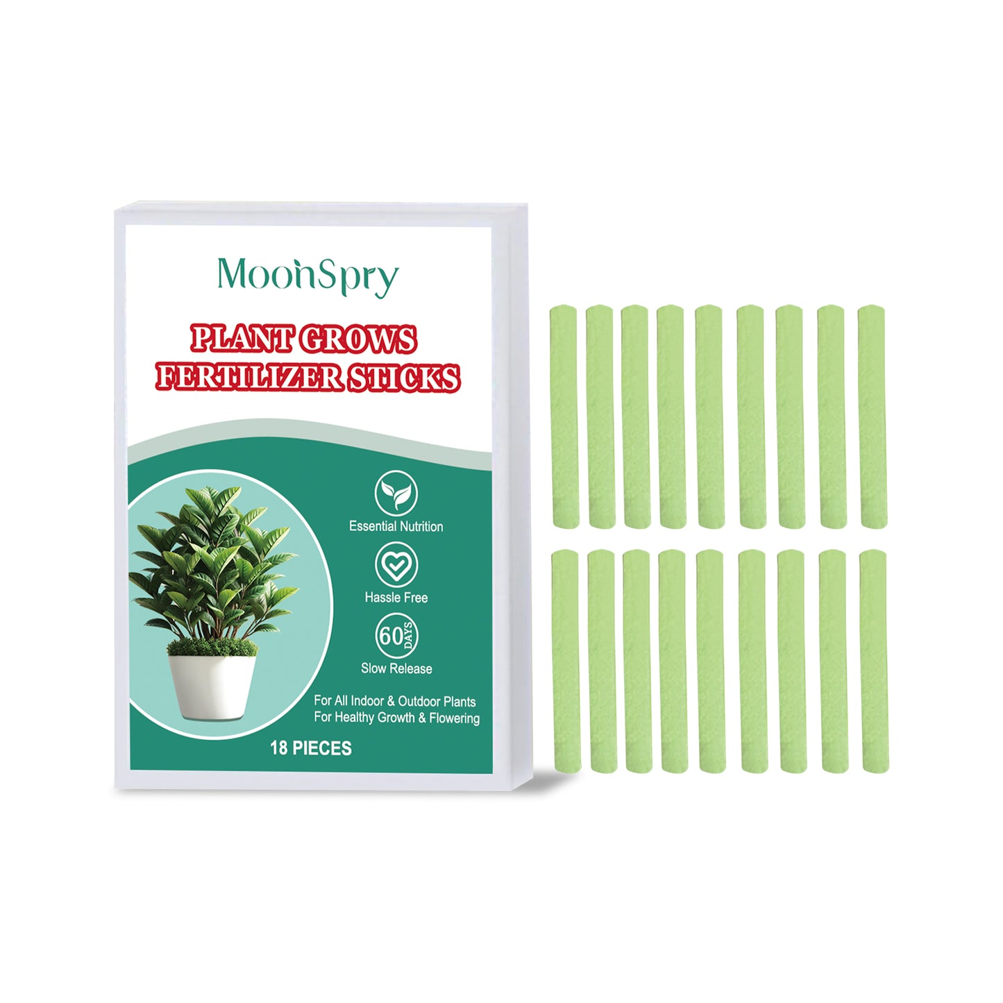 MoonSpry plant growth fertilizer stick slow release fertilizer nutrition seaweed fertilizer plant growth horticultural fertilizer stick