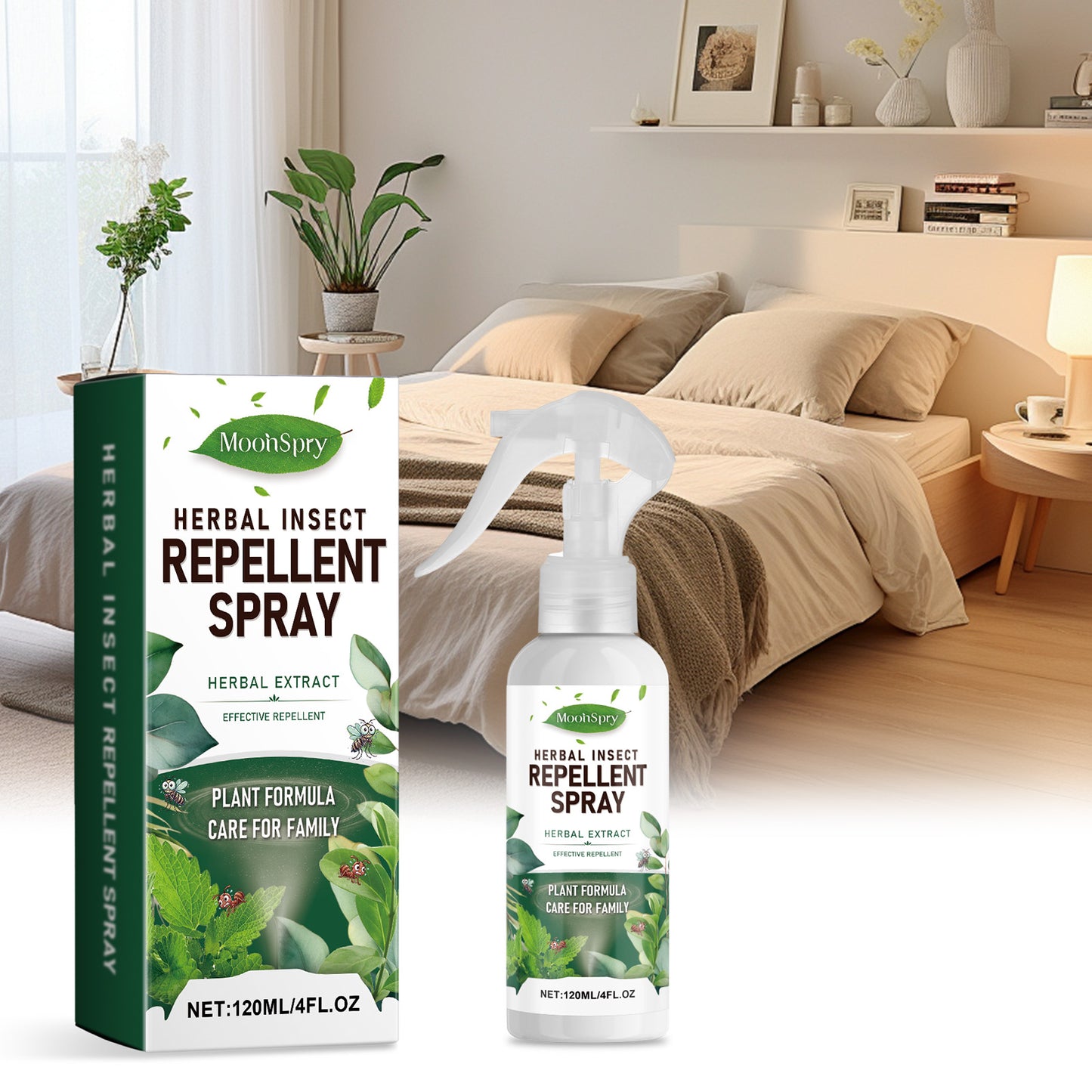 MoonSpry Herbal Insect Repellent Spray Household Living Room Indoor Kitchen Cleaning Cockroach Repellent Cleaning Spray