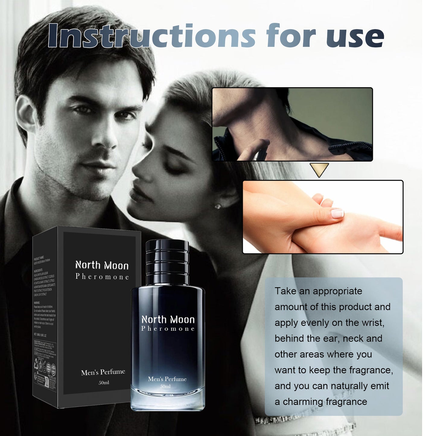 North Moon Men's Perfume Lasting Light Fragrance Fresh Niche Perfume Men's and Women's Emotional Atmosphere Dating Perfume