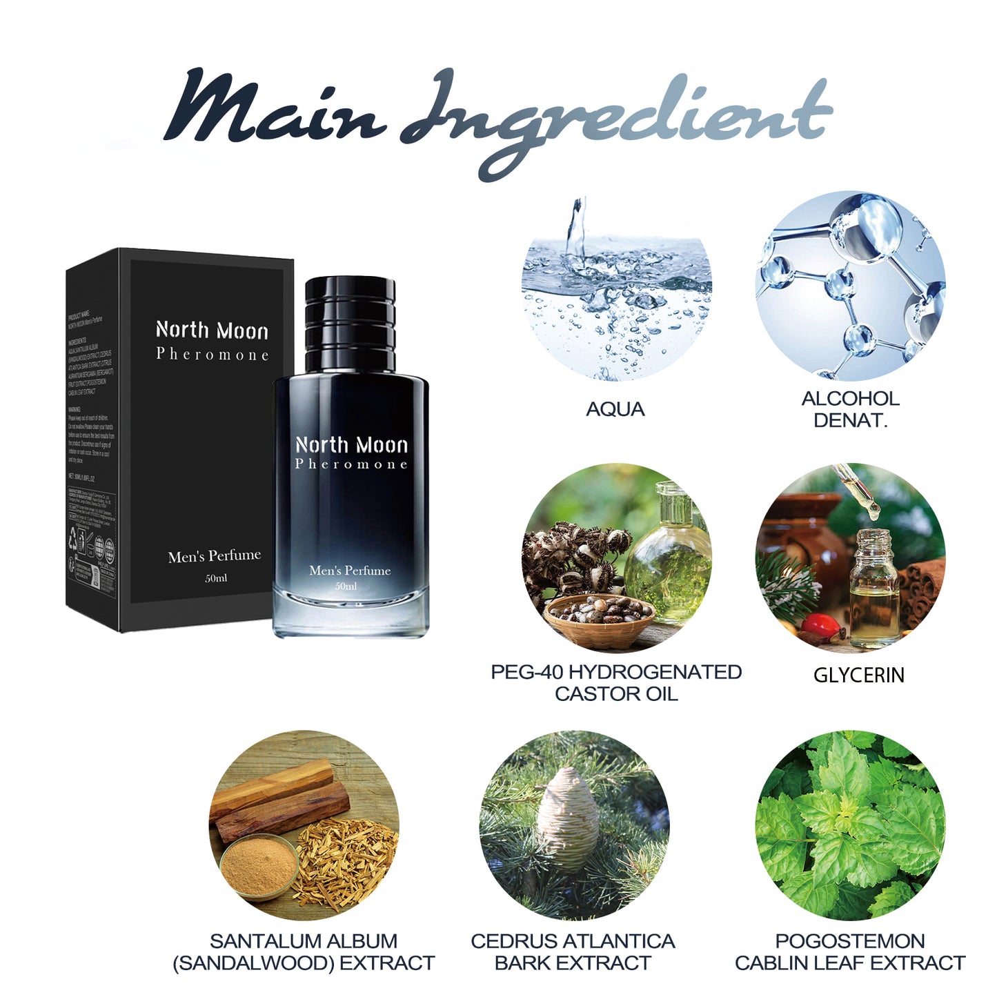 North Moon Men's Perfume Lasting Light Fragrance Fresh Niche Perfume Men's and Women's Emotional Atmosphere Dating Perfume