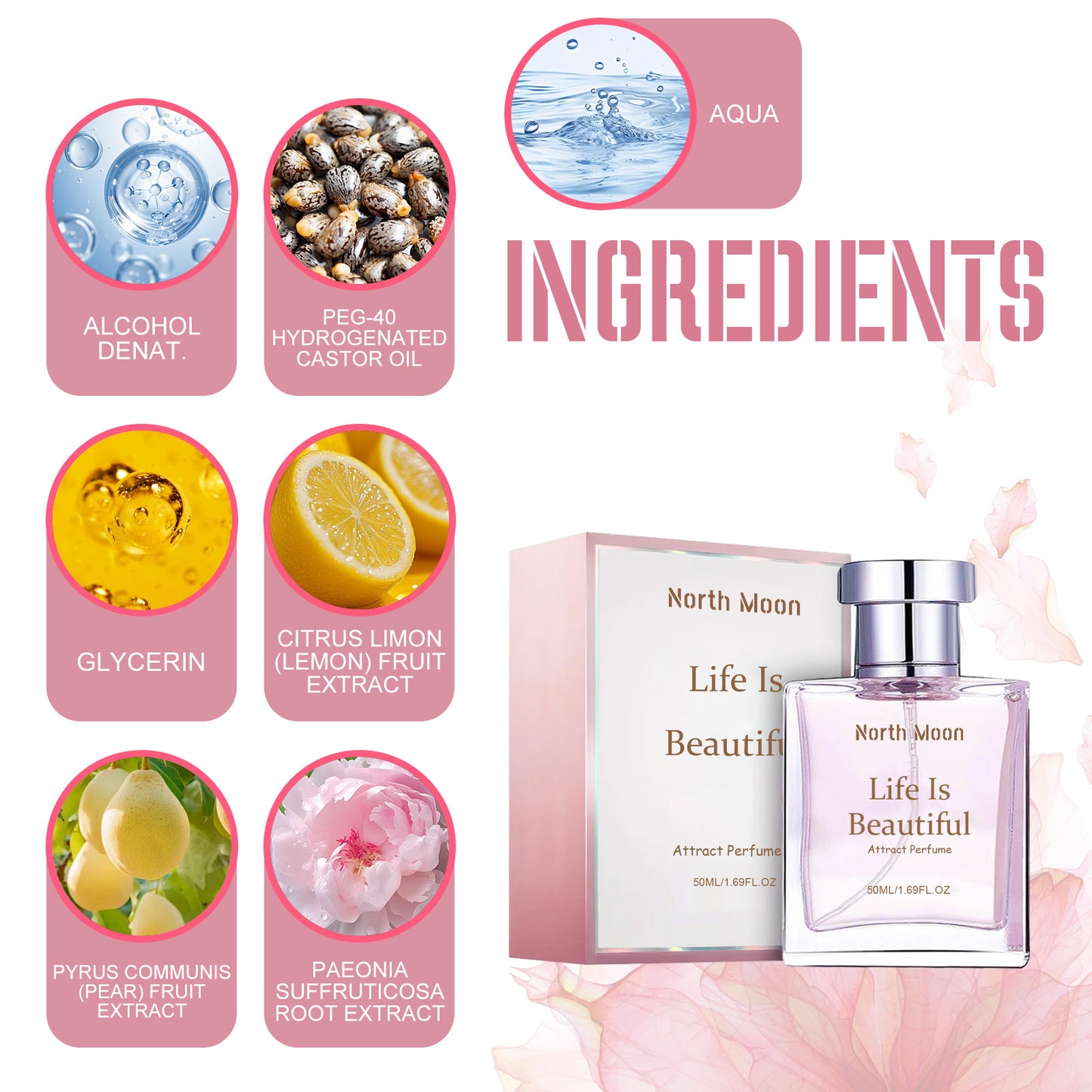 North Moon Charm Perfume Fresh Light Fragrance Lasting Fragrance Elegant Women Fragrance Dating Niche Perfume