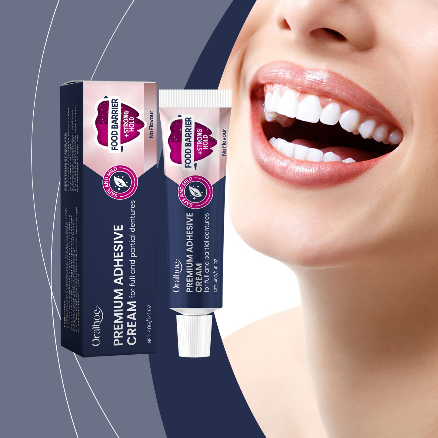 Oralhoe denture denture fixing adhesive to improve comfort care denture loosening adhesive Angu paste