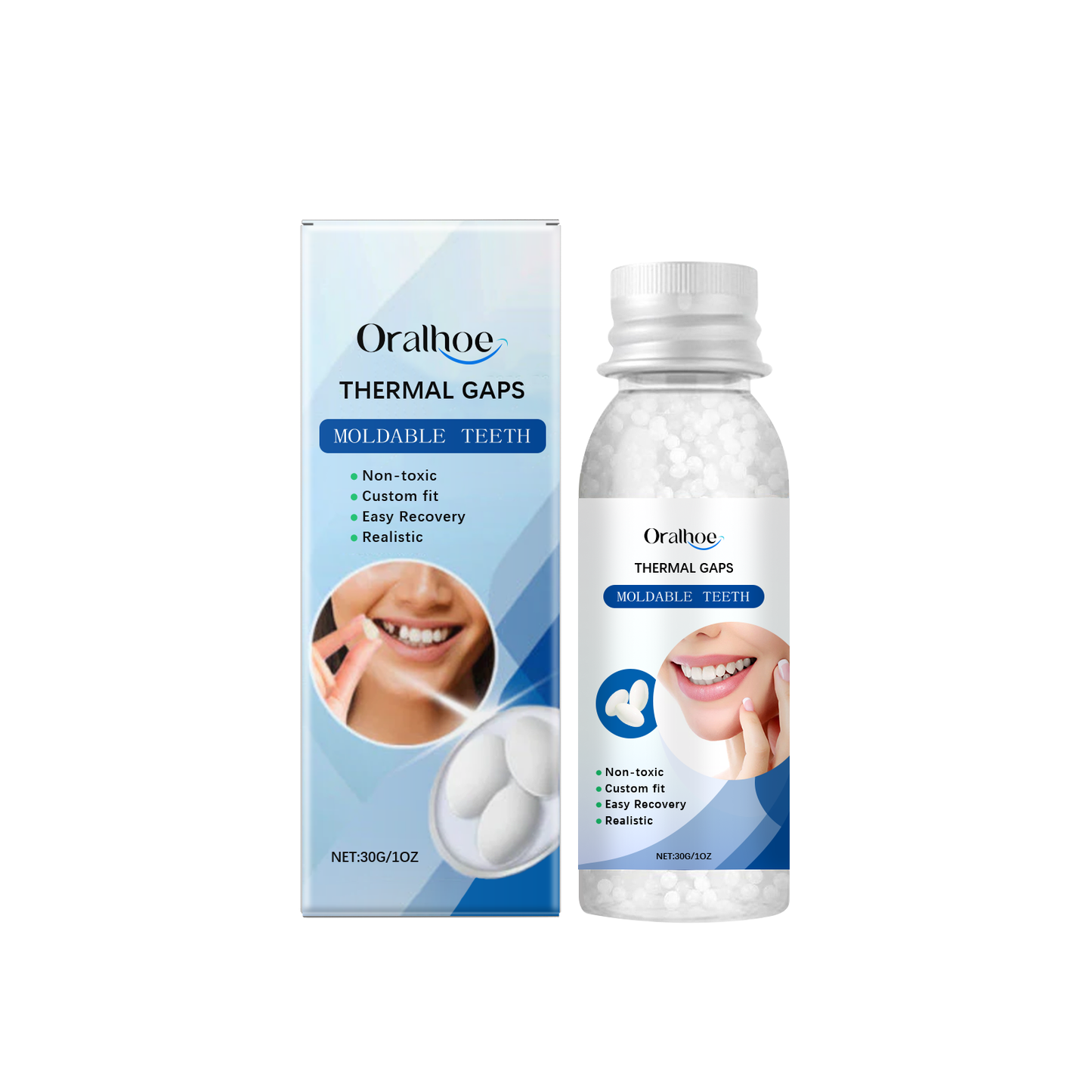 Oralhoe moldable solid tooth glue modified teeth temporary filling cavity filling glue denture filling glue