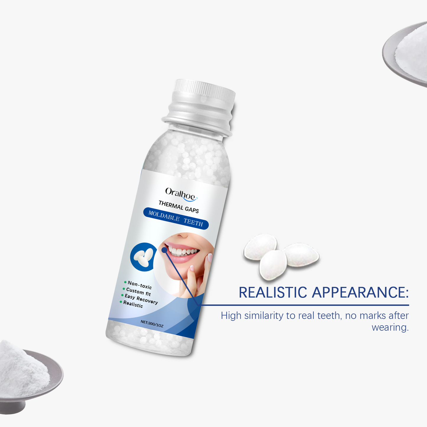 Oralhoe moldable solid tooth glue modified teeth temporary filling cavity filling glue denture filling glue