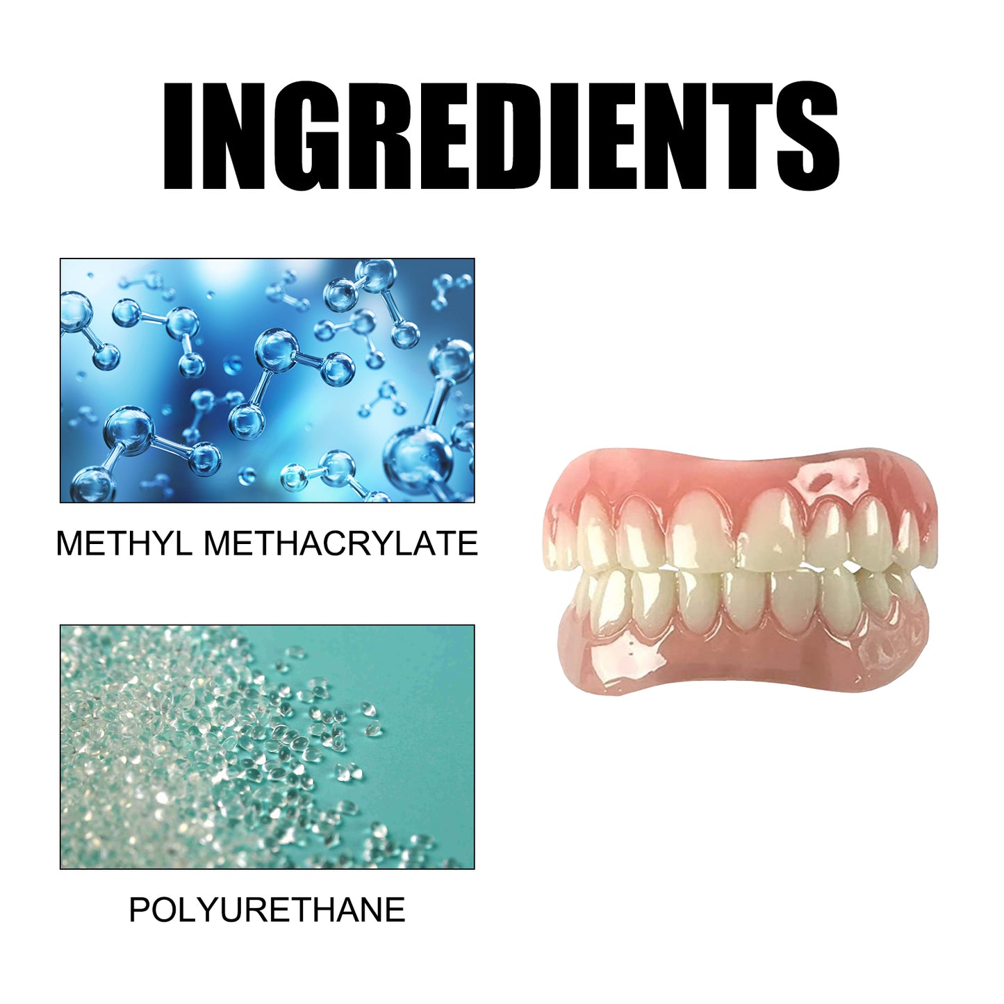 Oralhoe Modified Teeth Denture Set Modified Teeth Gap Fitting Denture Set Correcting Teeth Set