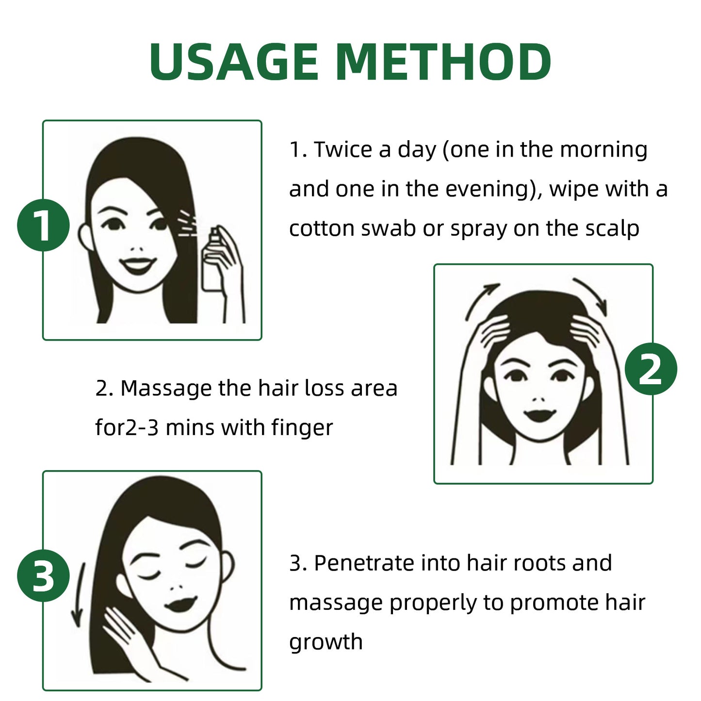OUHOE Ginseng Hair Growth Liquid Ginseng Essence Moisturizing Hair Anti-falling Hair Growth Spray