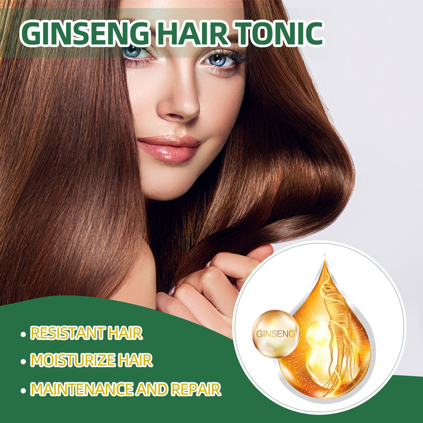 OUHOE Ginseng Hair Growth Liquid Ginseng Essence Moisturizing Hair Anti-falling Hair Growth Spray