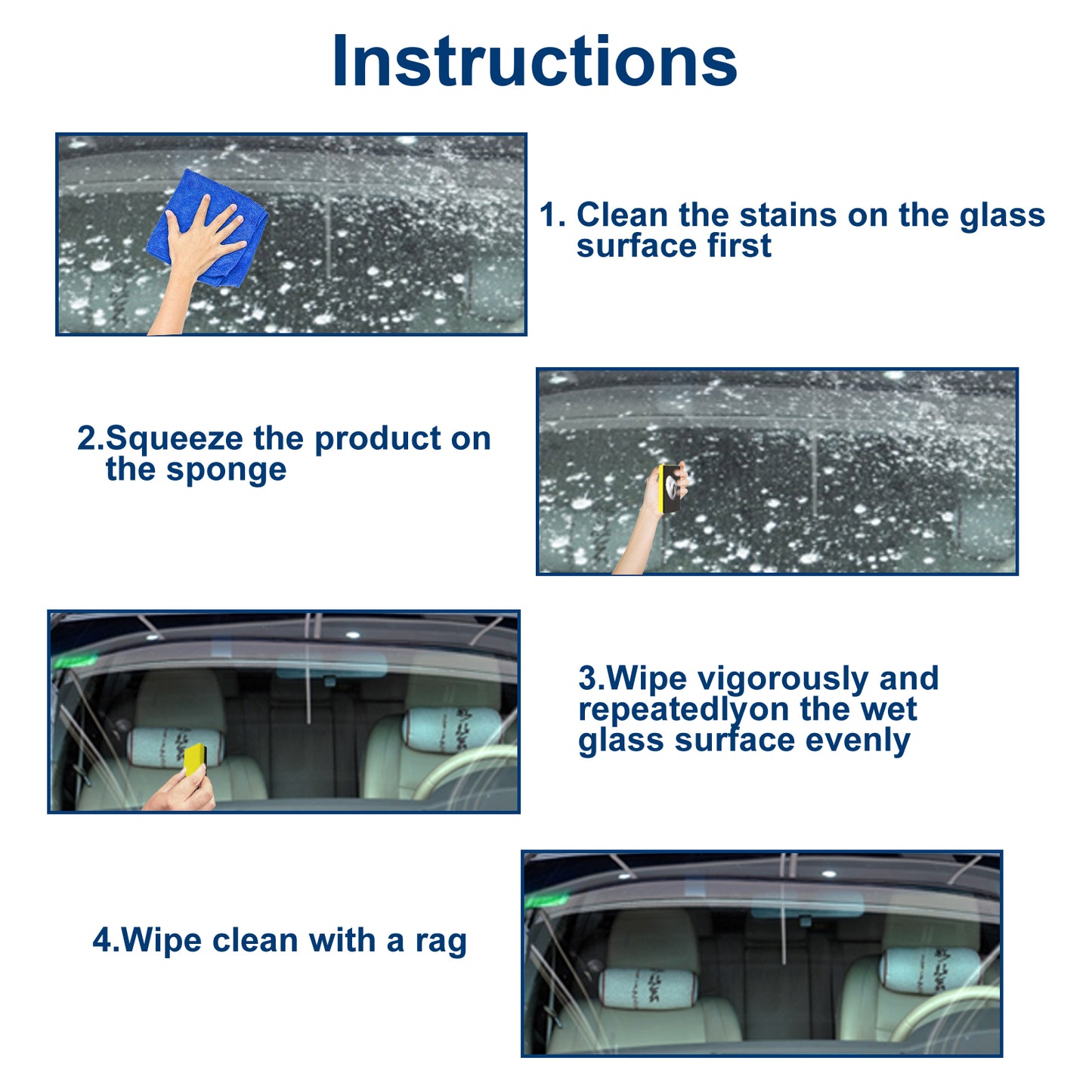 Rayhong car glass deep cleaning polishing paste glass cleaning decontamination scratch repair polishing paste