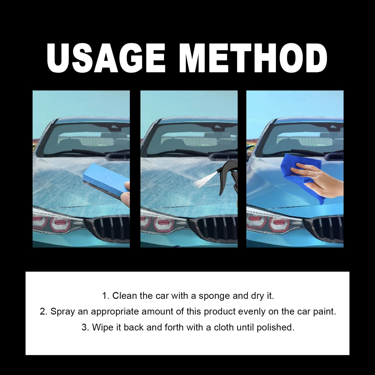 Rayhong coating agent three-in-one (purple) degreasing polishing protection repair scratch car paint cleaning maintenance coating