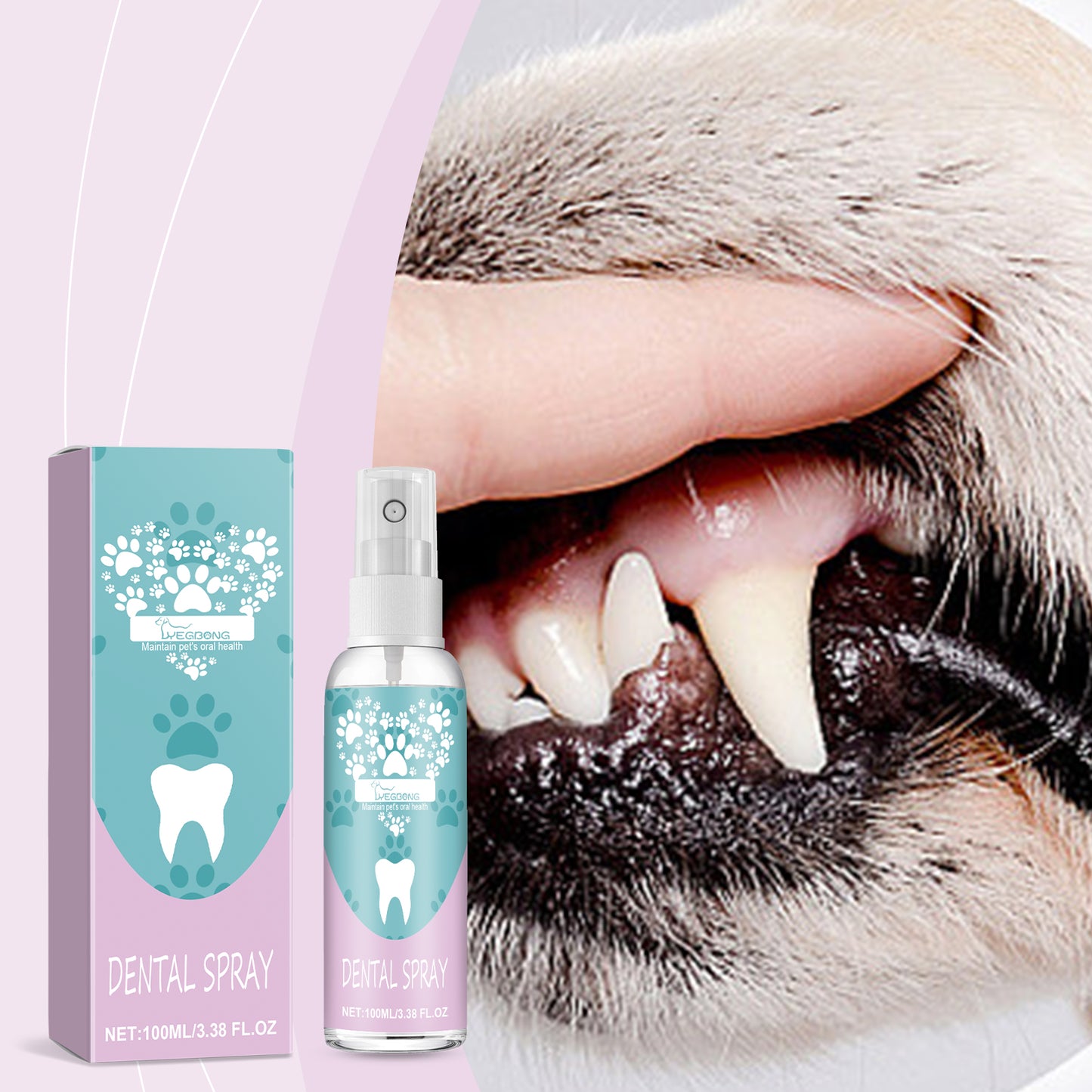 Yegbong pet teeth spray care clean pet mouth teeth teeth stain tooth yellow care spray