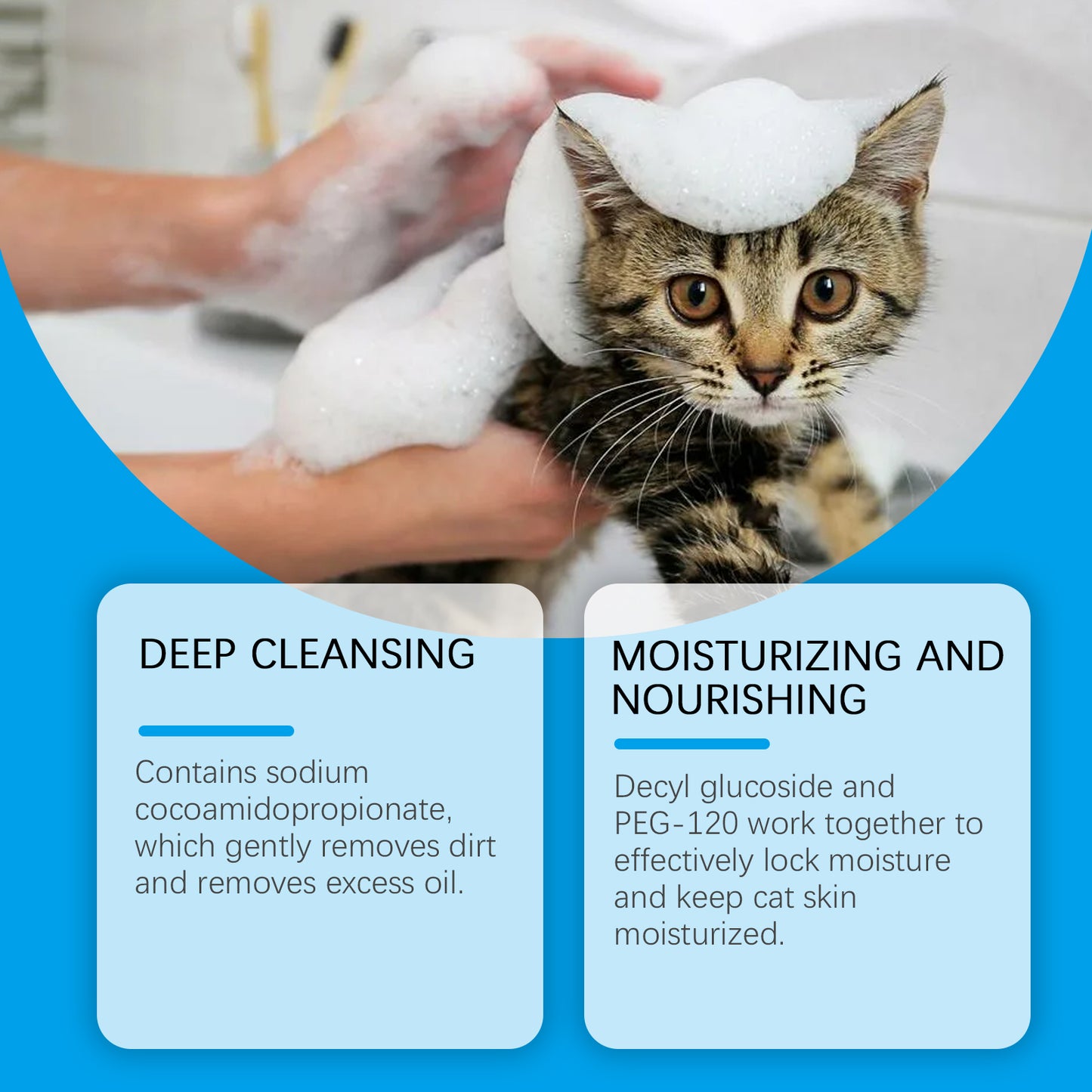 Yegbong Cat Cleaning Mousse Cat Cleaning Foam Pet Care Gentle Not Irritating Cleaning Mousse