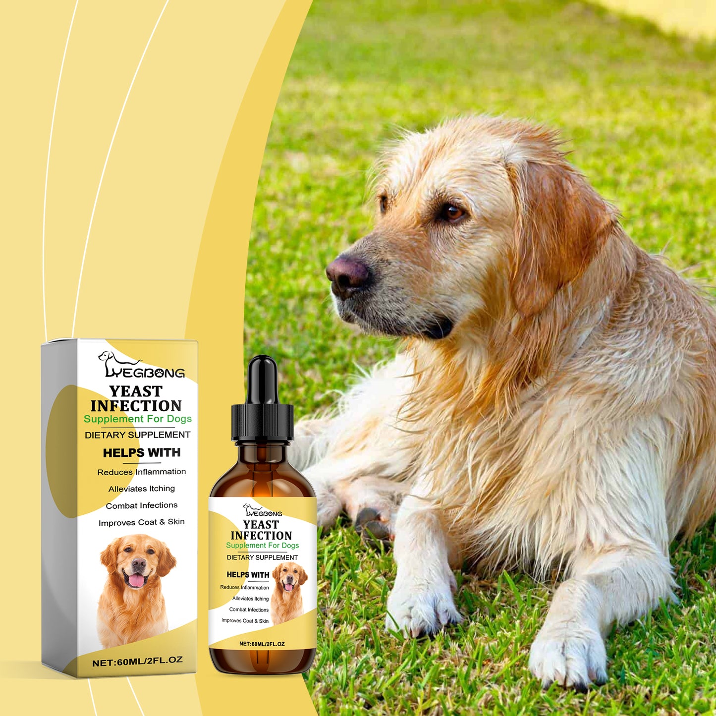 Yegbong Pet Herbal Supplement Relieve Pet Skin Care Herbal Yeast Supplement
