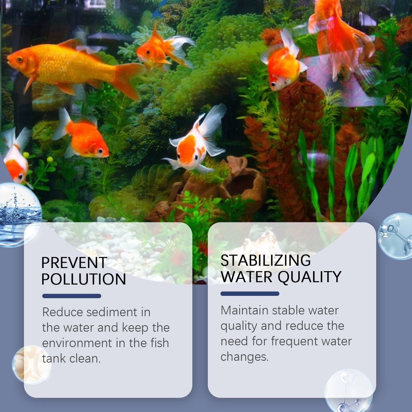 Yegbong fish tank water quality clarifier aquarium water quality clarification household fish tank decontamination cleaner