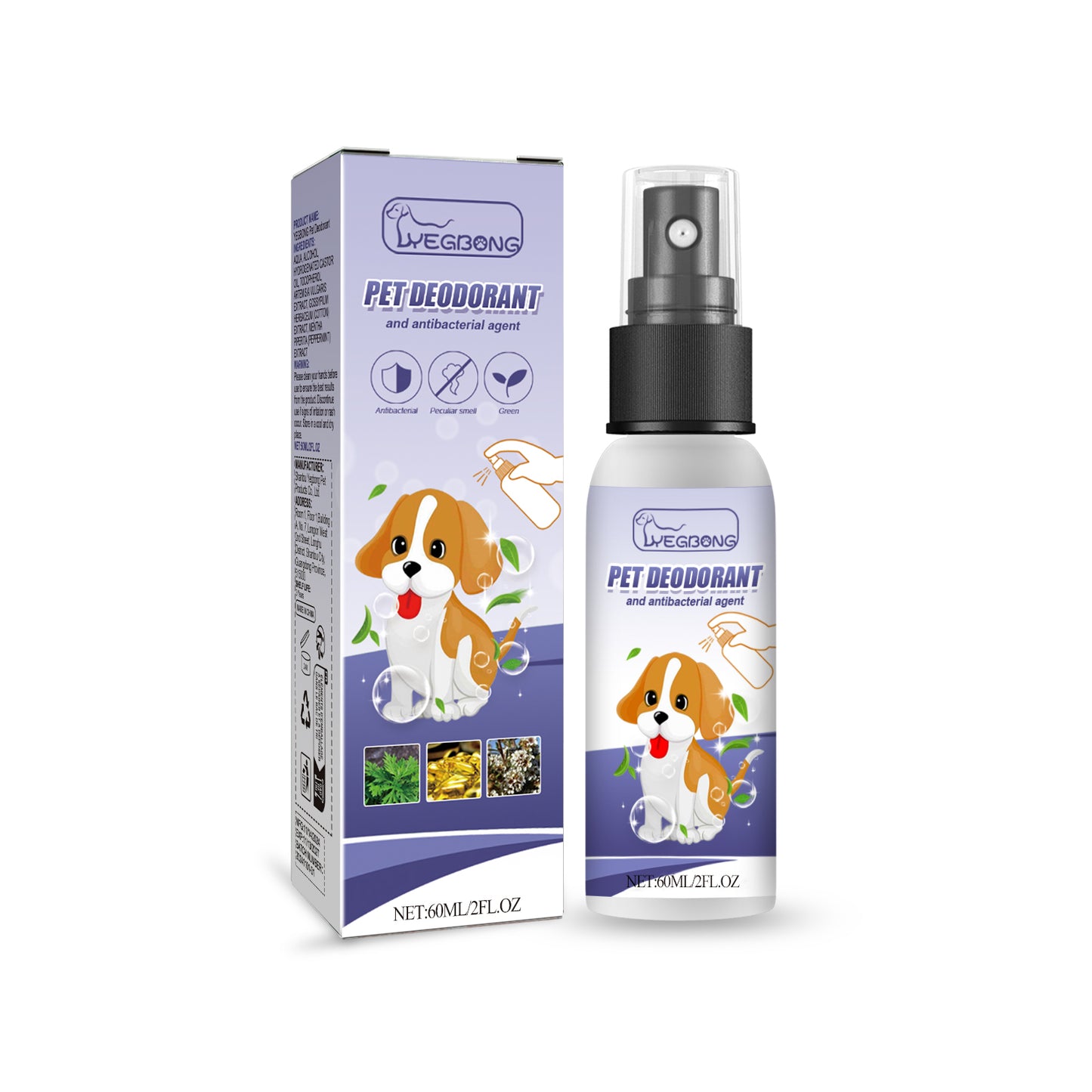 Yegbong pet deodorant spray deodorant dog cat to urine odor body odor stool odor fresh air