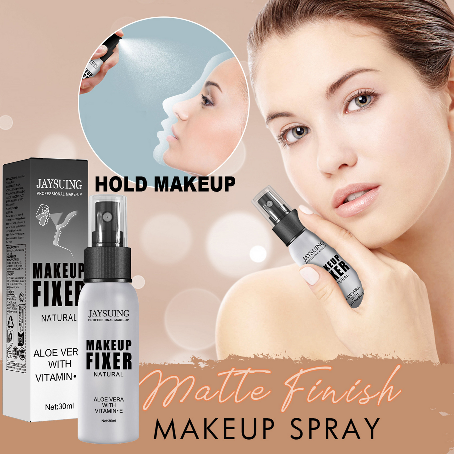 Jaysuing Dressing Spray Waterproof Durable Dressing Refreshing Spray