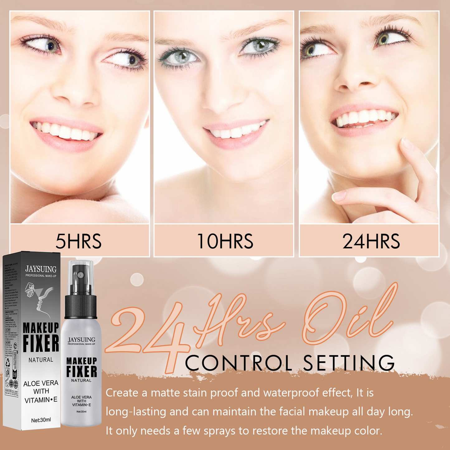 Jaysuing Dressing Spray Waterproof Durable Dressing Refreshing Spray