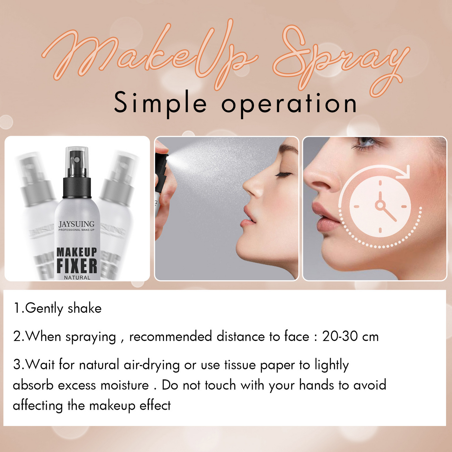 Jaysuing Dressing Spray Waterproof Durable Dressing Refreshing Spray