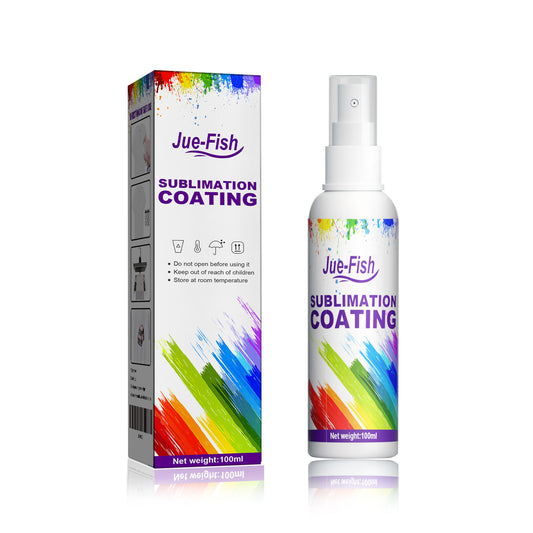 Jue-Fish Sublimation Coating Spray Clothes Hot Figure Heat Transfer Wear-resistant Anti-stain Multi-purpose Good Adhesion