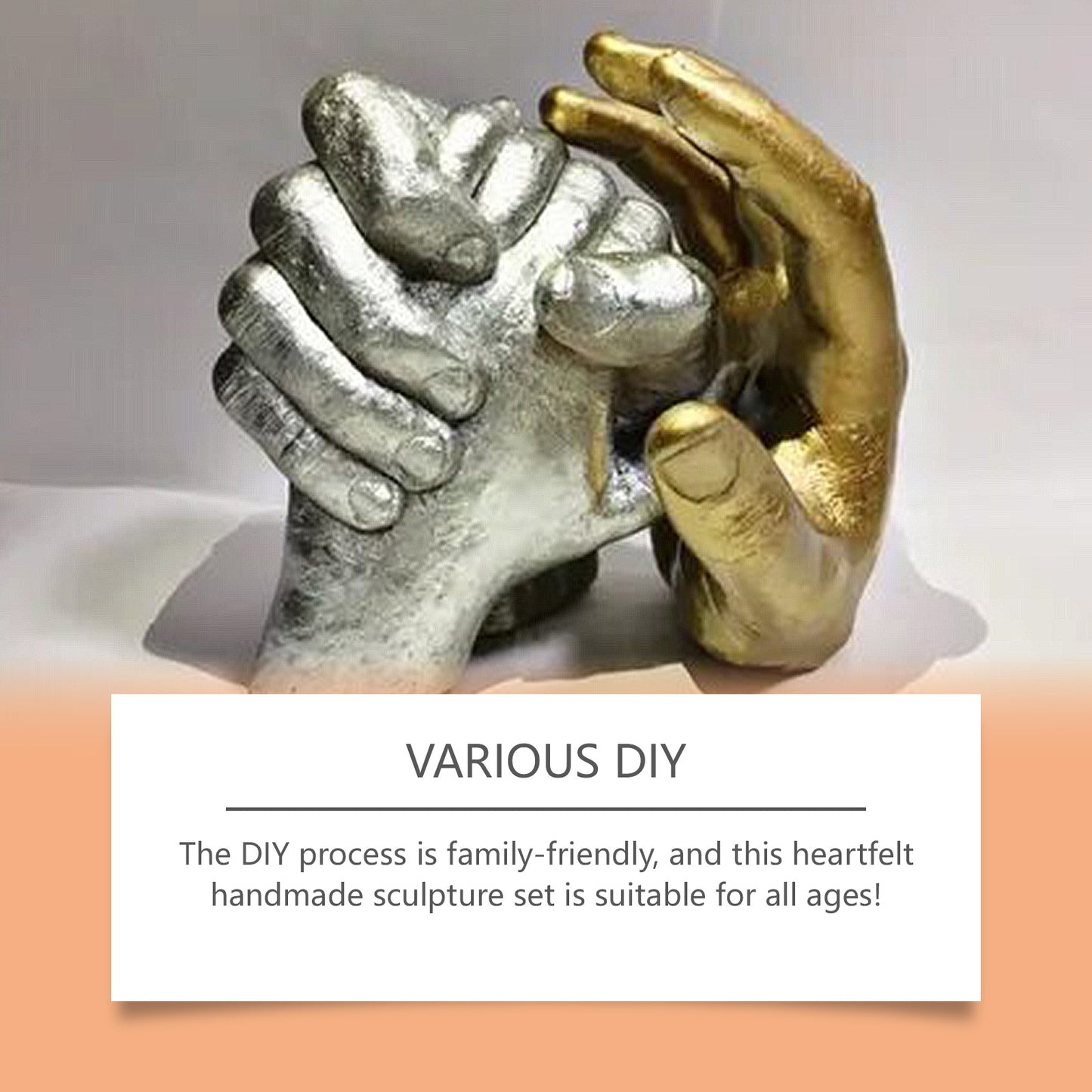 Dowmoo 3D gypsum model suit hand mold powder cloning powder three-dimensional hand mold making model powder gypsum hand mold