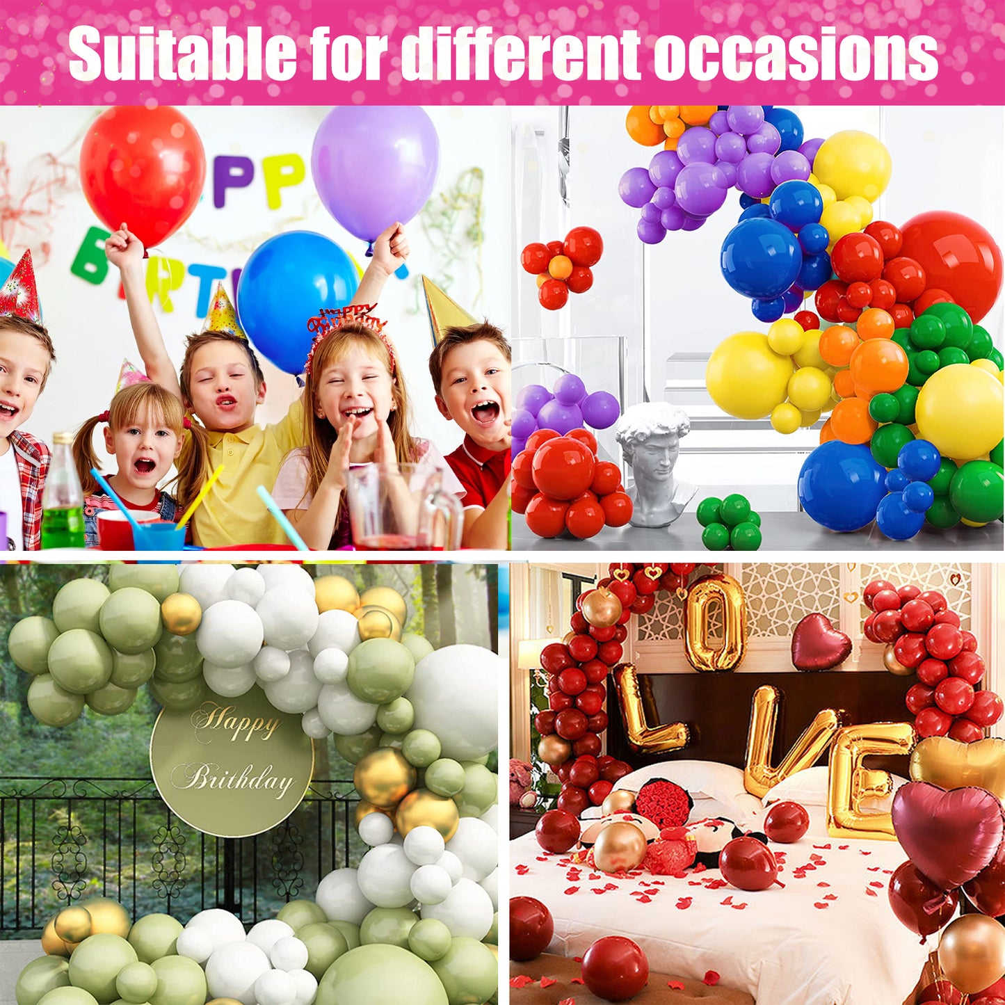 Dowmoo balloon-enhanced brightener keeps balloon surface texture luster durable non-oxidizing scene decoration