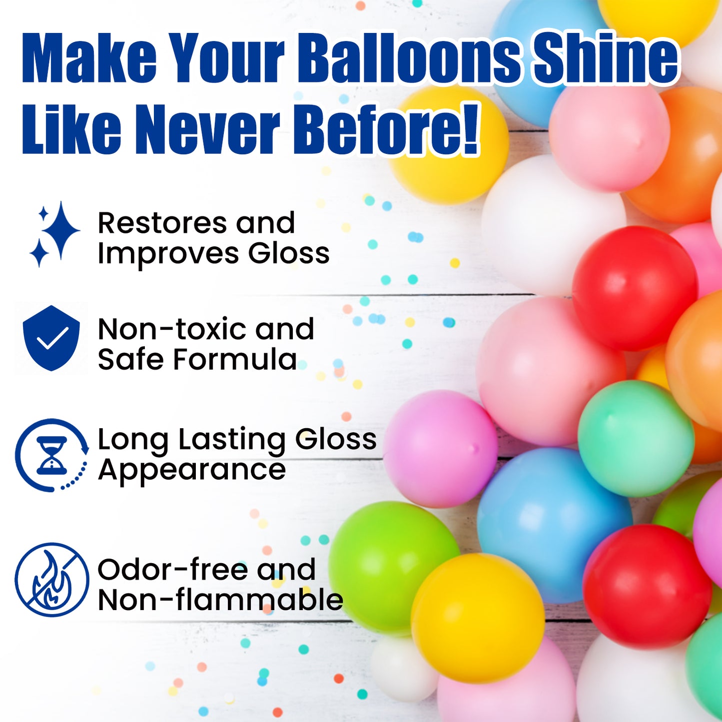 Dowmoon balloon enhanced brightener to improve the appearance of balloon gloss anti-oxidation no odor portable spray