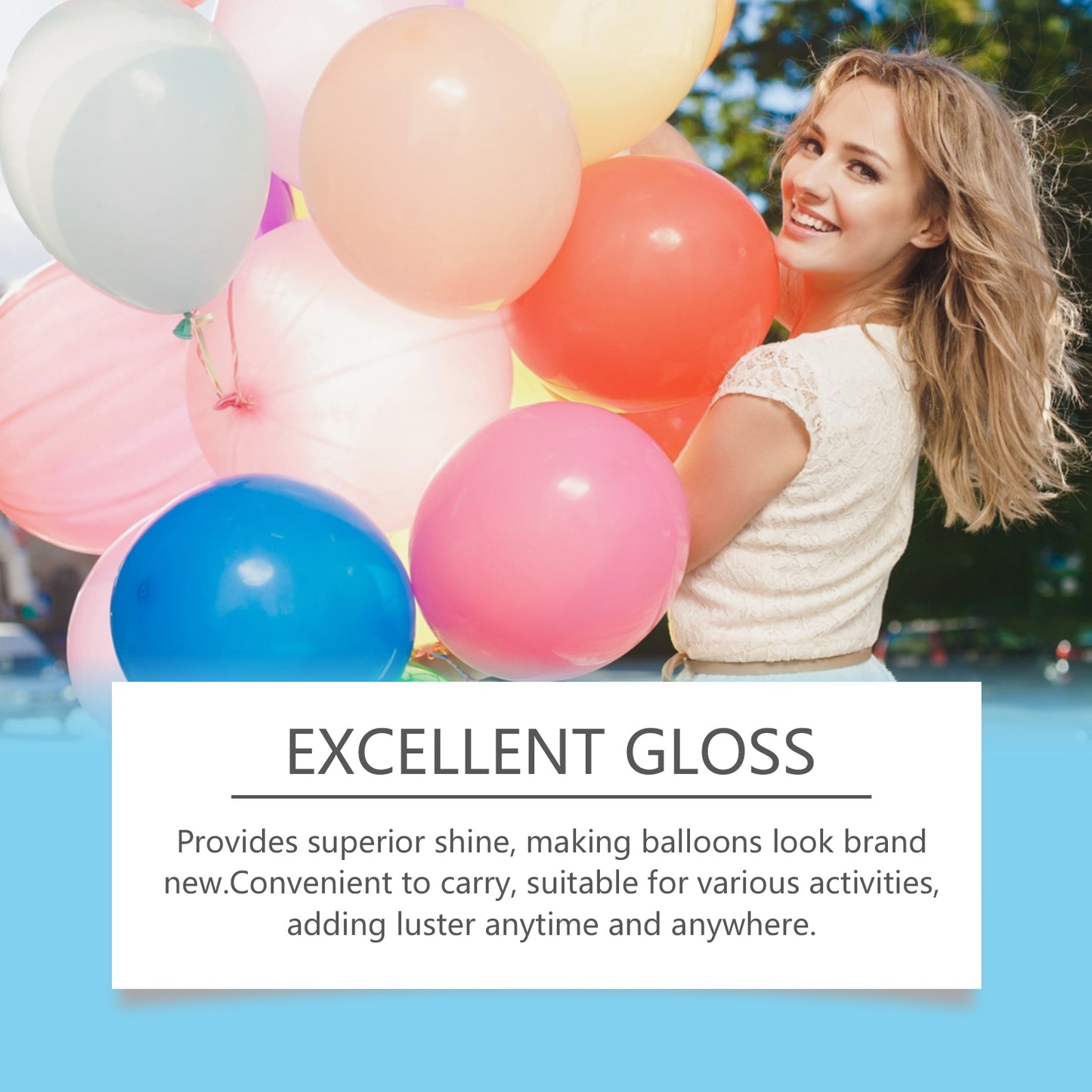 Dowmoo Balloon High Gloss Spray Anti-Oxidation Keep Balloon Appearance Brilliant Enhance Gloss Scene Decoration