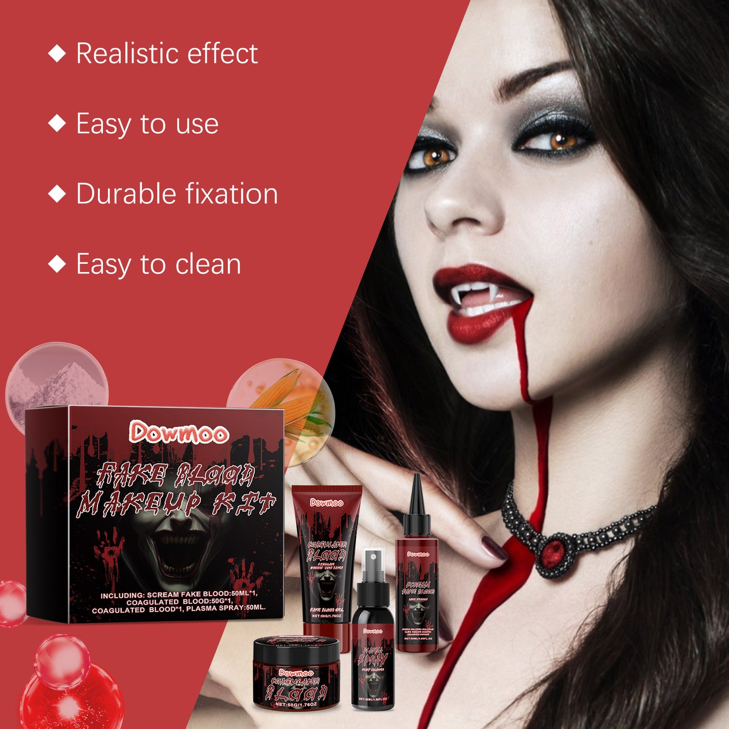 Dowmoo Halloween makeup suit to create a festive atmosphere effect props entertainment spoof masquerade supplies