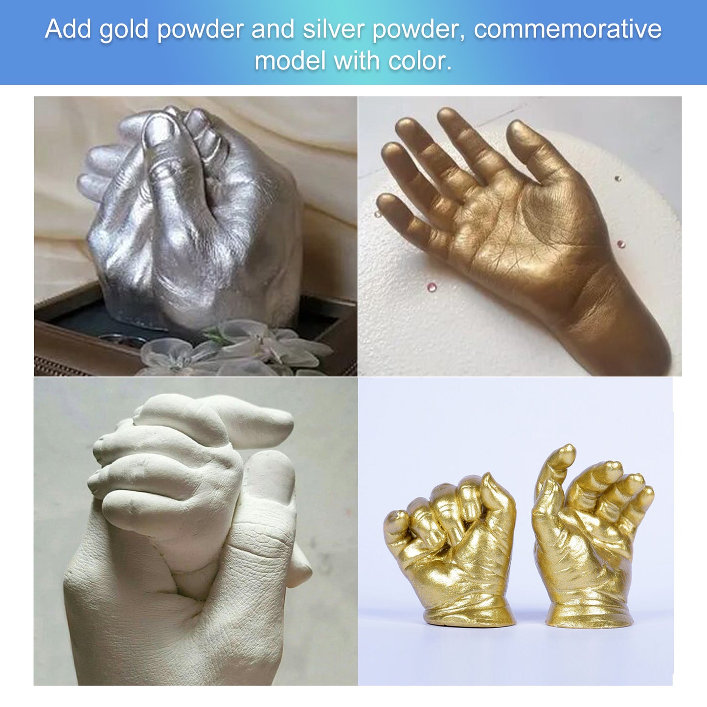 Dowmoo 3D Handmade Memorial Model Couple Holiday Homemade Crafts Stereo Hand Foot Plaster Gift