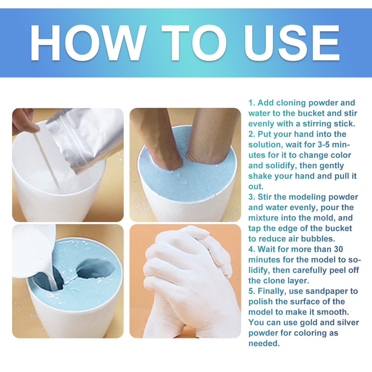 Dowmoo 3D Handmade Memorial Model Couple Holiday Homemade Crafts Stereo Hand Foot Plaster Gift