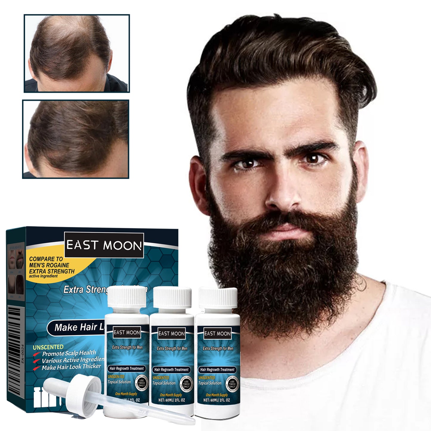 East Moon Men's Hair Concentrate Men's Hair Nutrition Care Anti-falling Hair Concentrate Moisturizing Essence