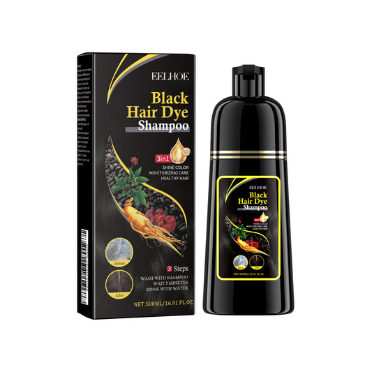 EELHOE Black Hair Shampoo Polygonum Multiflorum Essence Black Moisturizing Hair Cleaning Repair Softness Shampoo