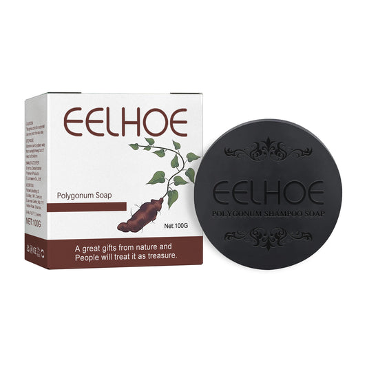 EELHOE Polygonum multiflorum White to Black Shampoo Soap Deep Cleansing Soft Nourishing Hair Solid Hair Shampoo Soap