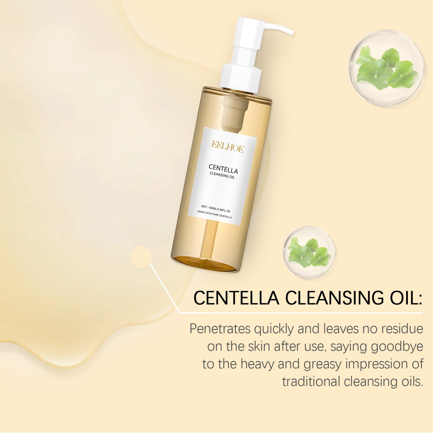 EELHOE Centella Lightweight Makeup Remover Refreshing Gentle Cleansing Face and Lip Makeup Remover Eye and Lip Makeup Remover
