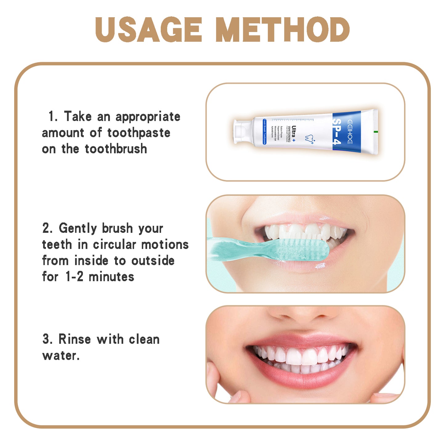 EELHOE Probiotics Whitening Toothpaste Cleaning Tooth Odor Care Oral Daily Teeth Cleaning Brightening Care Toothpaste