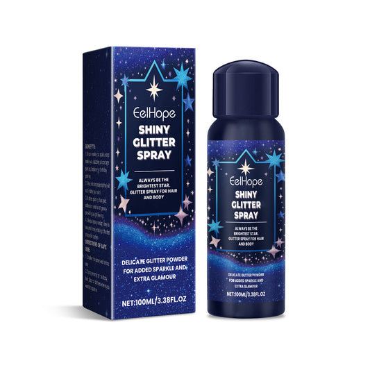 Eelhope Body Glitter Spray Facial Clavicle Hair Highlight Spray Brightening Glitter Prom Festival Binge