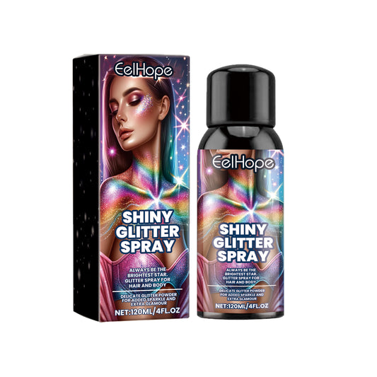 Eelhope Stage Makeup Flash Spray Prom Festival Atmosphere Carnival Hair Body Highlights Shining Spray