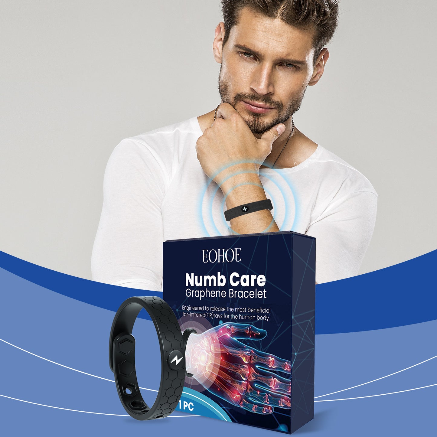 EOHOE Graphene Bracelet Hand Daily Collocation Decoration Portable Body Care Wrist Bracelet