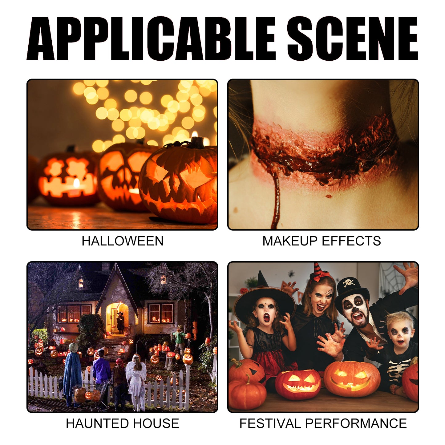 EELHOE Halloween Skin Wax Plasma Makeup suit Makeup Props Scar Makeup Horror Atmosphere Party Makeup suit